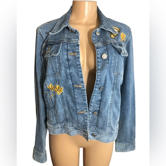 Polo Ralph Lauren Women’s Blue Embroidered Patch Denim Jean Jacket - Picture 7 of 16